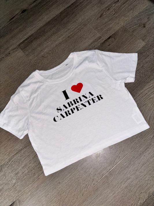 I Love Sabrina Carpenter Crop Top