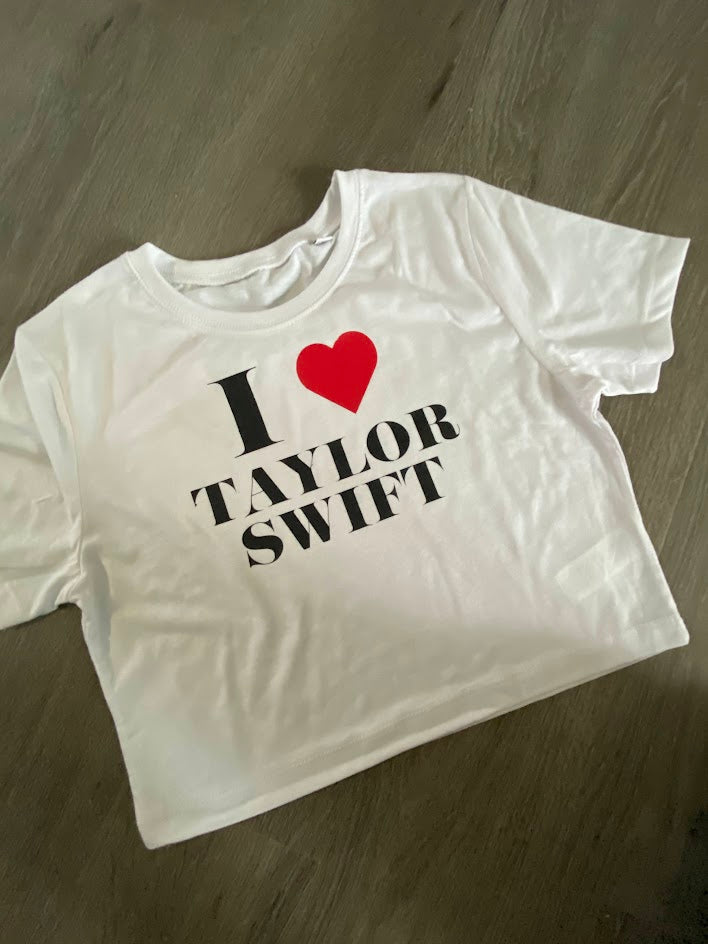 I Love Taylor Swift Crop Top