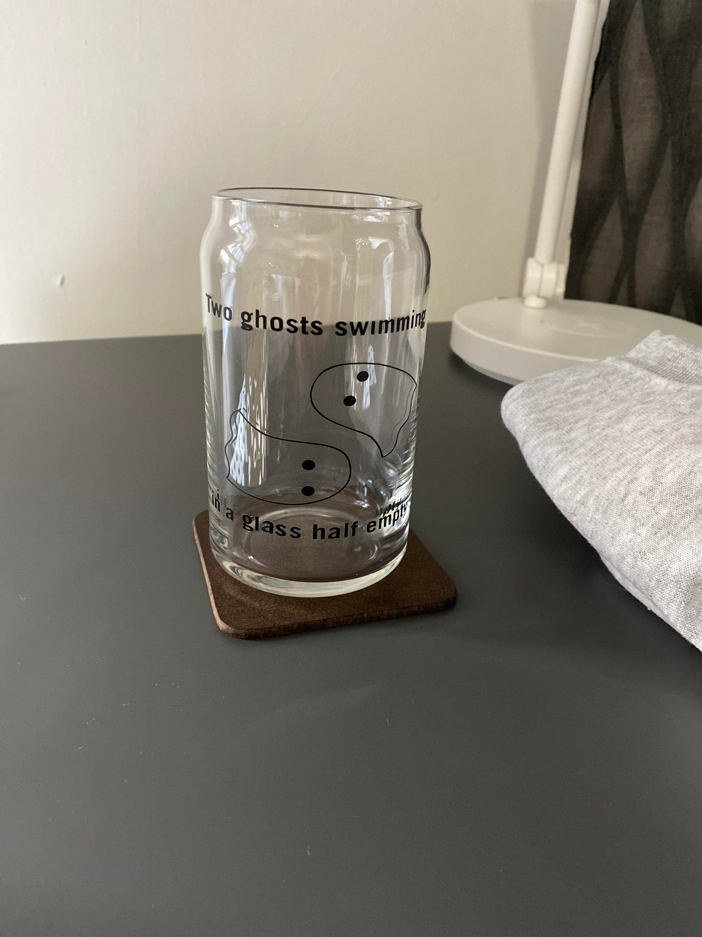 Two Ghosts Beer Can Glass