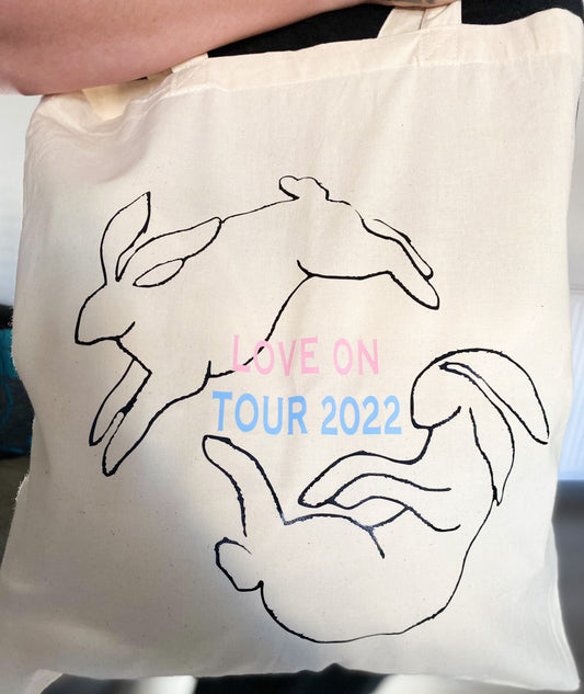 Love On Tour Bunnies Tote Bag